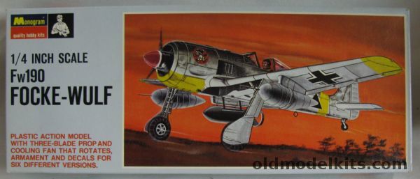 Monogram 1/48 Focke-Wulf FW-190 A-8/R-3 - A-7/R2 - A7/R3 - A-5/U8 - A-8/R1 - A-5/U3 Tropical - Blue Box Issue, PA107-100 plastic model kit